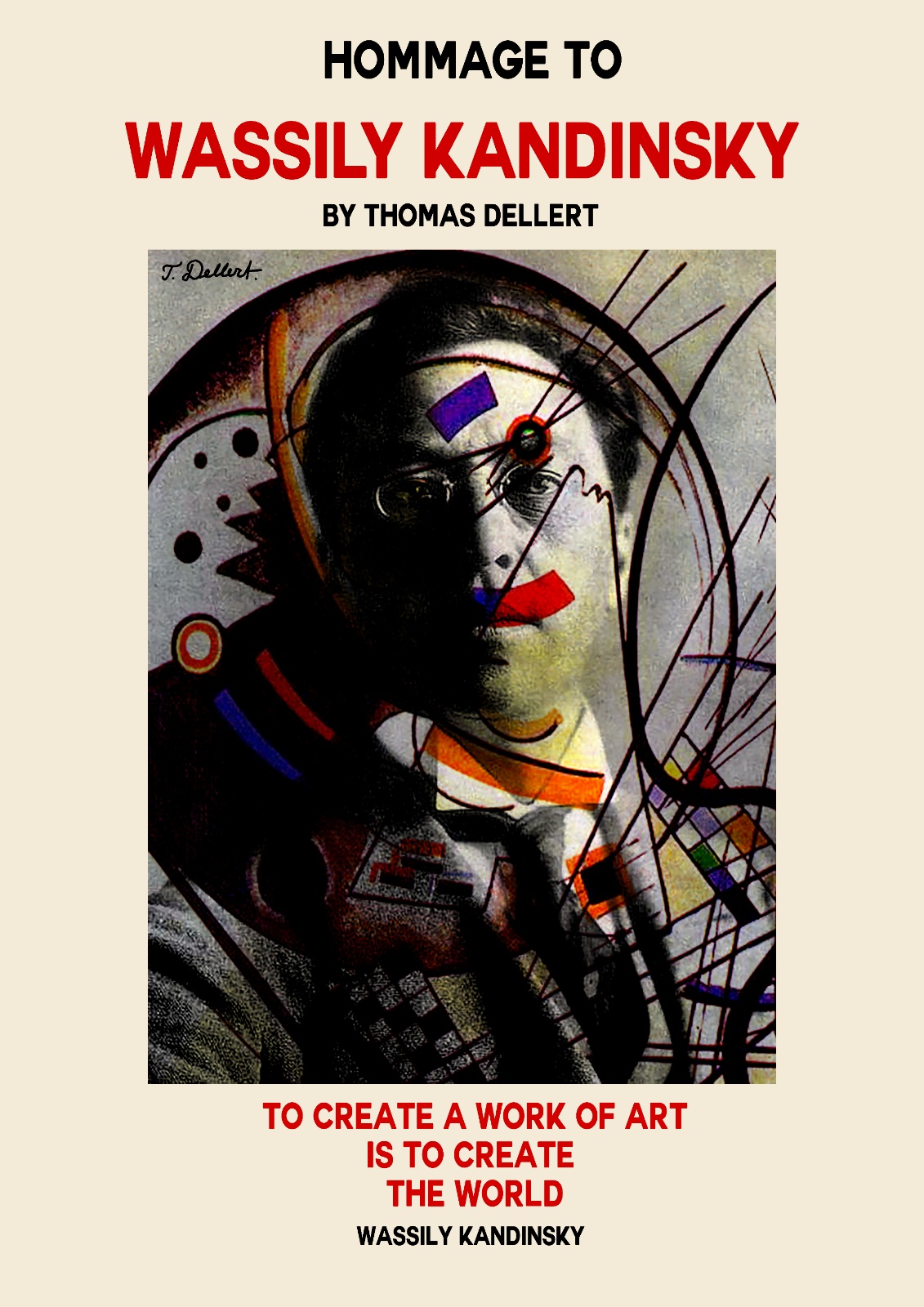 Wassily kandinsky by thomas dellert poster 